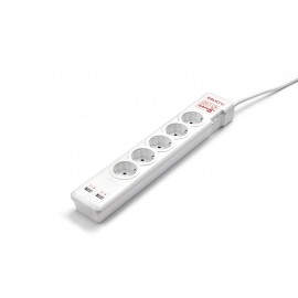 Salicru SPS Safe 5+ 5salidas AC 250V 1.5m Blanco 680BA000002