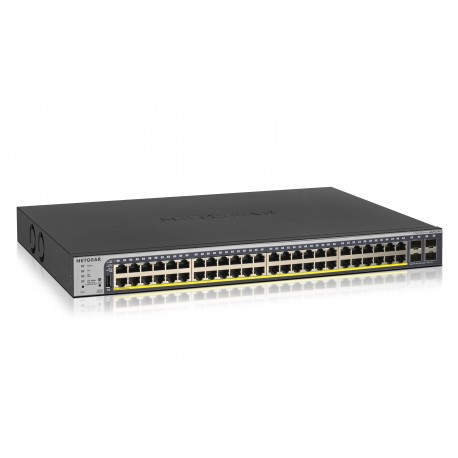 Netgear GS752TP Gestionado L2/L3/L4 Gigabit Ethernet (10/100/1000) Energía sobre Ethernet (PoE) 1U Negro GS752TP-200EUS