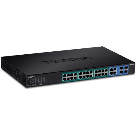 Trendnet TPE-5028WS Gestionado Gigabit Ethernet (10/100/1000) Energía sobre Ethernet (PoE) 1U Negro