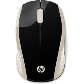 HP 200 RF inalámbrico Ambidiestro Negro, Oro ratón 2HU83AA