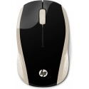HP 200 RF inalámbrico Ambidiestro Negro, Oro ratón 2HU83AA