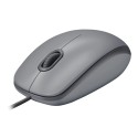 Logitech M110 ratón USB Óptico 1000 DPI Ambidiestro Gris 910-005490