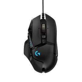 Logitech G502 Hero ratón USB Óptico 16000 DPI  Negro 910-005470