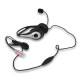 Ewent Binaural Diadema Negro, Plata auricular con micrófono EW3562