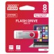 Goodram UTS3 unidad flash USB 8 GB 3.0 (3.1 Gen 1) Conector USB Tipo A Rojo, Plata UTS3-0080R0R11
