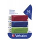 Verbatim Slider unidad flash USB 16 GB 2.0 Conector USB Tipo A Azul, Verde, Rojo 49326