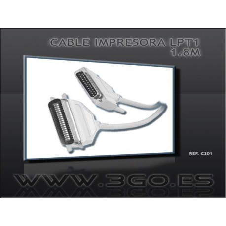 3GO C301 Cable paralelo impresora 1.8m