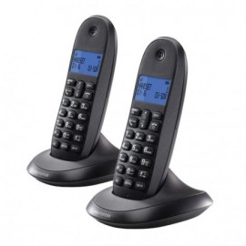Motorola Teléfono DECT Identificador de llamadas Gris teléfono C1002