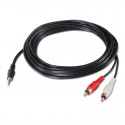 Nanocable 10.24.0305 5m 3.5mm 2 x RCA Negro