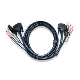 Aten 6ft USB DVI-D Single Link Negro 1,8 m
