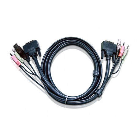 Aten 6ft USB DVI-D Single Link Negro 1,8 m