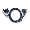 Aten 6ft USB DVI-D Single Link Negro 1,8 m