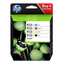 HP 912XL Negro, Cian, Magenta, Amarillo Multipack 3YP34AE