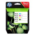 HP 912XL Negro, Cian, Magenta, Amarillo Multipack 3YP34AE