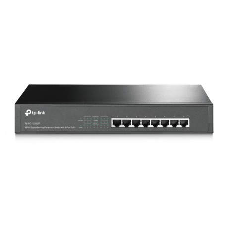 TP-LINK 8 Port Gigabit PoE Switch No administrado Gigabit Ethernet (10/100/1000) Negro TL-SG1008MP