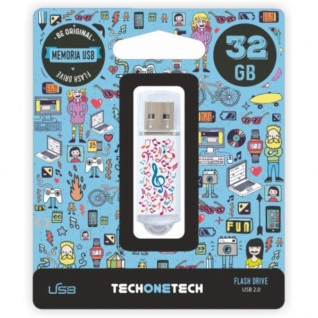 TECH1TECH TEC4003-32 32GB USB tipo A 2.0 Multicolor
