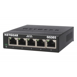 Netgear GS305-300PES switch No administrado L2 Gigabit Ethernet (10/100/1000) Negro