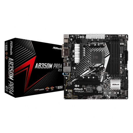 Asrock AB350M Pro4 R2.0 AM4 Micro ATX AMD B350 90-mxb9g0-a0uayz