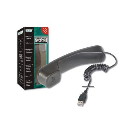 Digitus SKYPE USB telephone handset Negro DA-70772