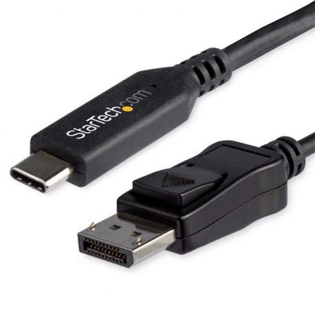 StarTech.com CDP2DP141MB adaptador de cable de vídeo 1 m DisplayPort USB C Negro