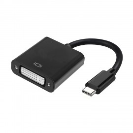 AISENS CONVERSOR USB-C A DVI-I, USB-C/M-DVI 24+5/H, NEGRO, 15CM A109-0346