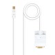 Nanocable Cable conversor Mini DP a VGA, Mini DP/M - VGA/M, Blanco, 2.0 M 10.15.4102