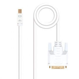 Nanocable Cable conversor Mini DP a DVI, Mini DP/M - DVI/M, Blanco, 5.0 M 10.15.4205