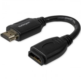 StarTech.com Cable de 15cm de Extensión Alargador HDMI 2.0 de Alta Velocidad - Extensor de Puertos - 4K de 60Hz HD2MF6INL