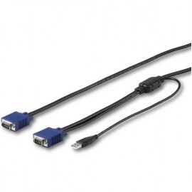 StarTech.com Cable KVM USB de 4,6 m para Consola de Montaje en Armario Rack RKCONSUV15