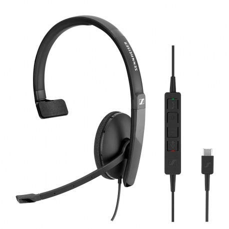 Sennheiser SC 130 USB-C Monoaural Diadema Negro