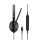 Sennheiser SC 130 USB-C Monoaural Diadema Negro