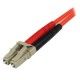 StarTech.com Cable Adaptador de Red de 5m Multimodo Dúplex Fibra Óptica LC-ST 50/125 - Patch Duplex 50FIBLCST5