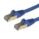 StarTech.com Cable de 1m de Red Ethernet RJ45 Cat6a Blindado STP - Cable sin Enganche Snagless - Azul 6ASPAT1MBL