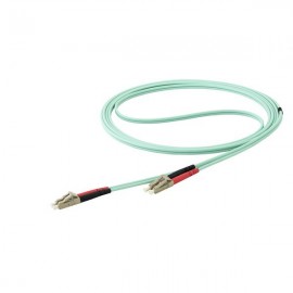 StarTech.com Cable de 10m de Fibra Óptica Multimodo Dúplex 50/125 LC a LC - Aqua - OM4 - LSZH 450FBLCLC10