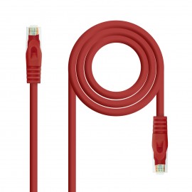 Nanocable Cable de red latiguillo RJ45 LSZH Cat.6A UTP AWG24, Rojo, 1.0m 10.20.1801-R