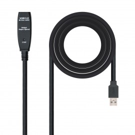 Nanocable Cable USB 3.0 prolongador con amplificador, tipo A/M-A/H, 5m 10.01.0311