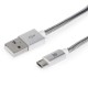 Maillon Technologique Premium cable USB 1 m USB A Micro-USB B Macho Plata MTPMUMS241