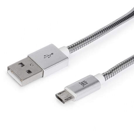 Maillon Technologique Premium cable USB 1 m USB A Micro-USB B Macho Plata MTPMUMS241