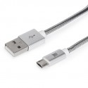 Maillon Technologique Premium cable USB 1 m USB A Micro-USB B Macho Plata MTPMUMS241