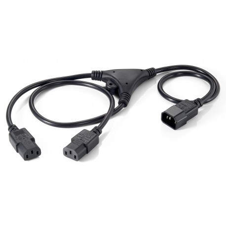 Equip 1.6m C14 acoplador Acoplador C13 2 x Negro cable de transmisión 112210