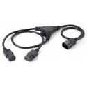 Equip 1.6m C14 acoplador Acoplador C13 2 x Negro cable de transmisión 112210