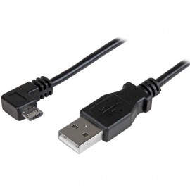 StarTech.com Cable de 0,5m Micro USB Acodado a la Derecha para Carga y Sincronización de Smartphones o Tablets USBAUB50CMRA