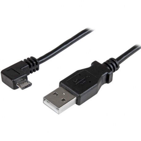 StarTech.com Cable de 0,5m Micro USB Acodado a la Derecha para Carga y Sincronización de Smartphones o Tablets USBAUB50CMRA