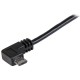 StarTech.com Cable de 0,5m Micro USB Acodado a la Derecha para Carga y Sincronización de Smartphones o Tablets USBAUB50CMRA