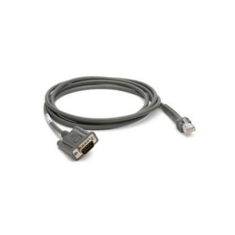 Zebra CBA-R08-S07ZBR cable de serie Gris 2,1336 m RS232 DB9 cba-r08-s07zbr