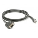Zebra CBA-R08-S07ZBR cable de serie Gris 2,1336 m RS232 DB9 cba-r08-s07zbr