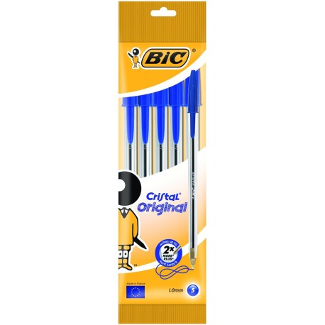 BIC 802052 Stick ballpoint pen Azul 5pieza(s) bolígrafo 802052