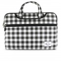 e-Vitta Chequered 14'' Funda Negro, Color blanco EVLS000055