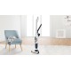 Bosch Serie 4 BBH32551 aspiradora de pie y escoba eléctrica Sin bolsa Metálico, Blanco 0,4 L BBH32551