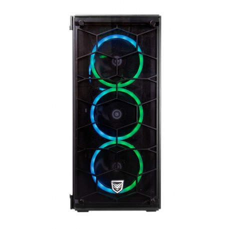 Nfortec Draco V2 Torre Gaming Negra RGB Diseño Full View (Cristal Templado)